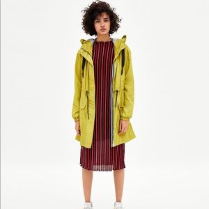 ZARA TRF Collection Lime Water Resistant Coat
